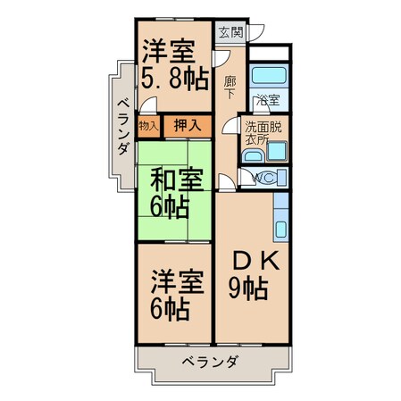 藤塚ハイツの物件間取画像